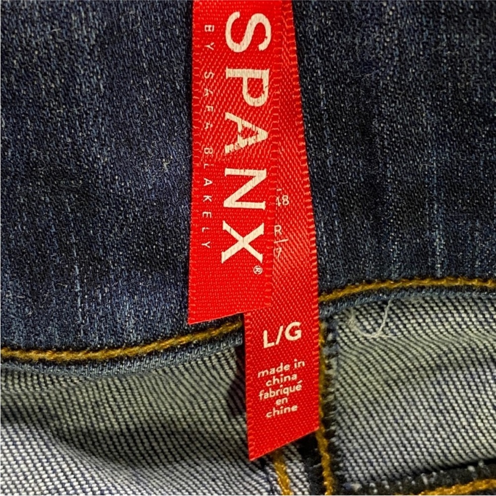 Spanx Distressed Denim Leggings  L - Picture 4 of 4